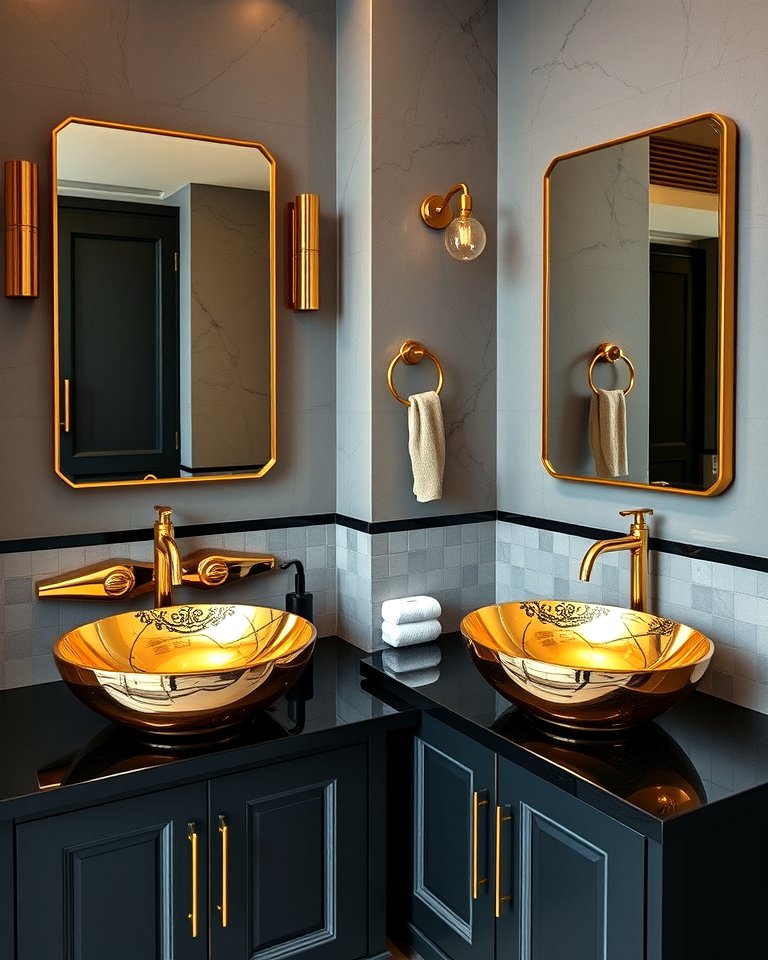 25 Black and Gold Bathroom Ideas for a Glamorous Space
