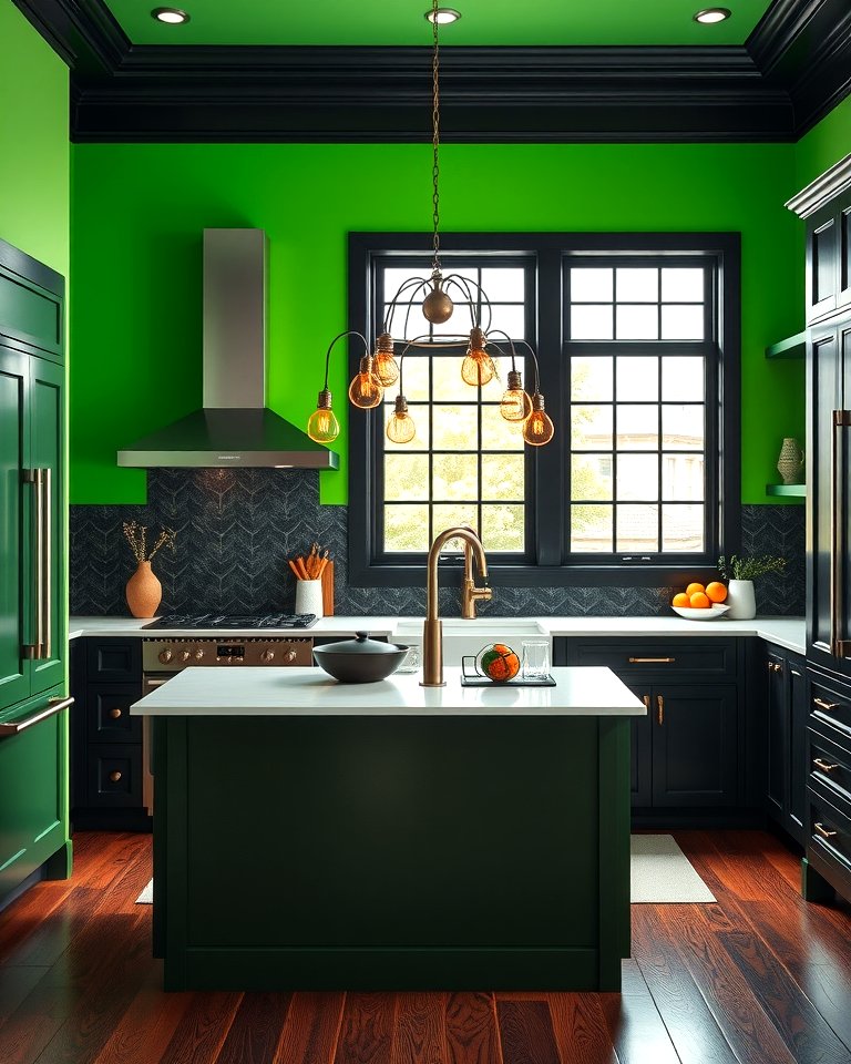 25 Black and Green Kitchen Ideas for Bold Design