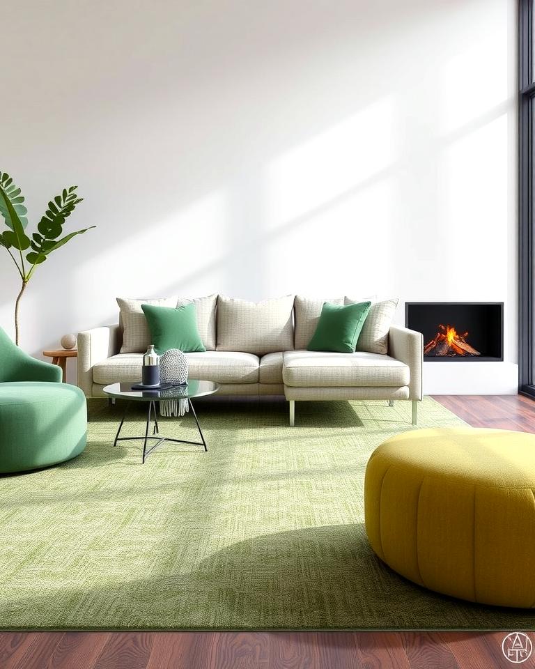 20 Green Carpet Living Room Ideas for a Bold Statement