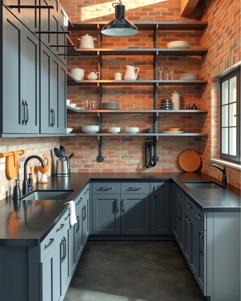 25 Kitchen Ideas with Gray Cabinets and Black Countertops