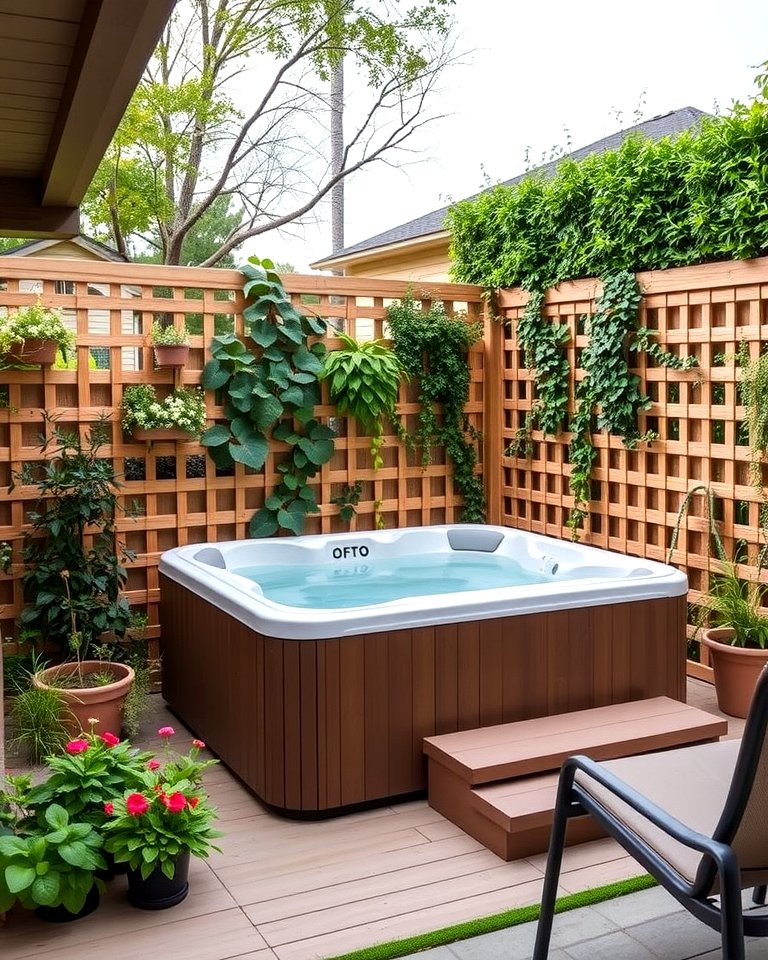 25 Backyard Hot Tub Privacy Ideas for Relaxing Spaces
