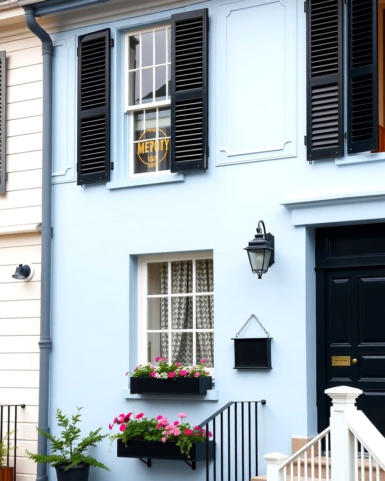 25 Blue House With Black Trim Ideas for a Striking Exterior