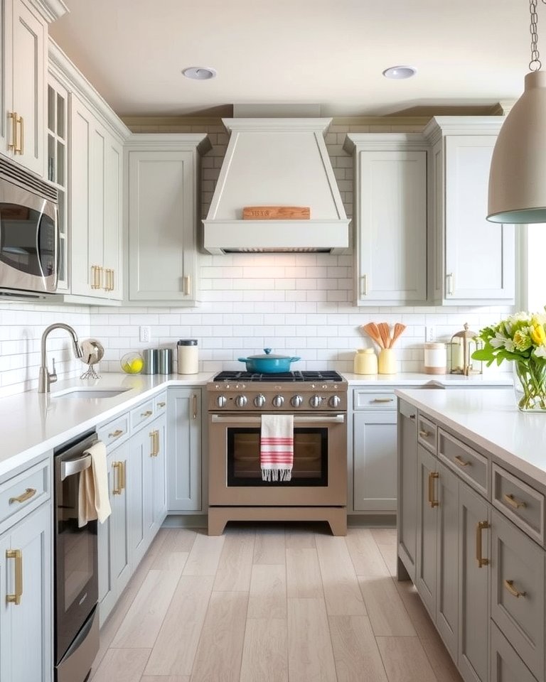 25 Farmhouse Kitchen with Gray Cabinets Ideas