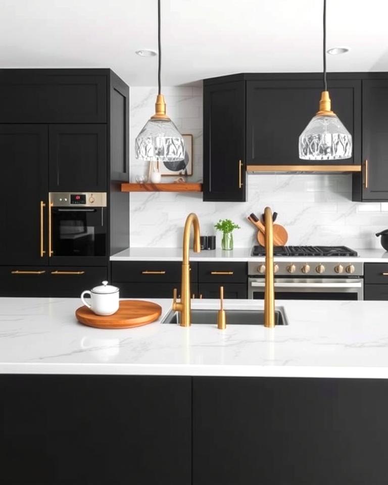 20 Black Kitchen Cabinets With White Countertops Ideas
