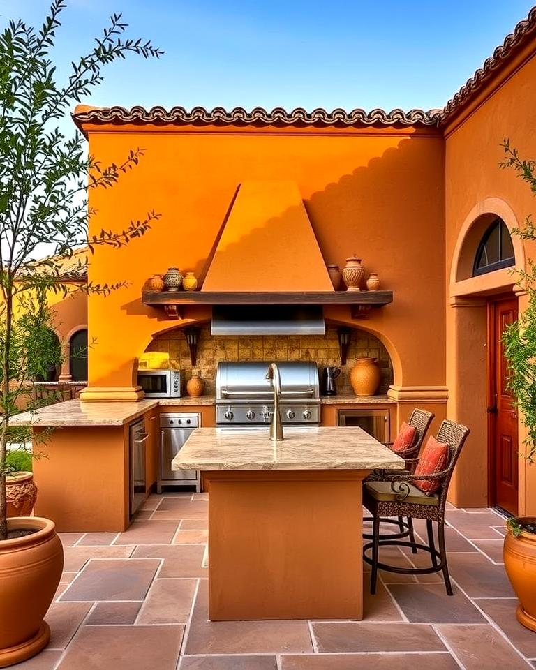 20 Stucco Outdoor Kitchen Ideas for Stylish Cooking