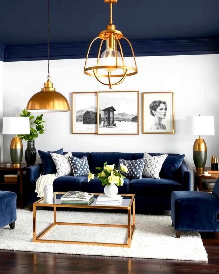 20 Navy Living Room Ideas for a Bold Statement