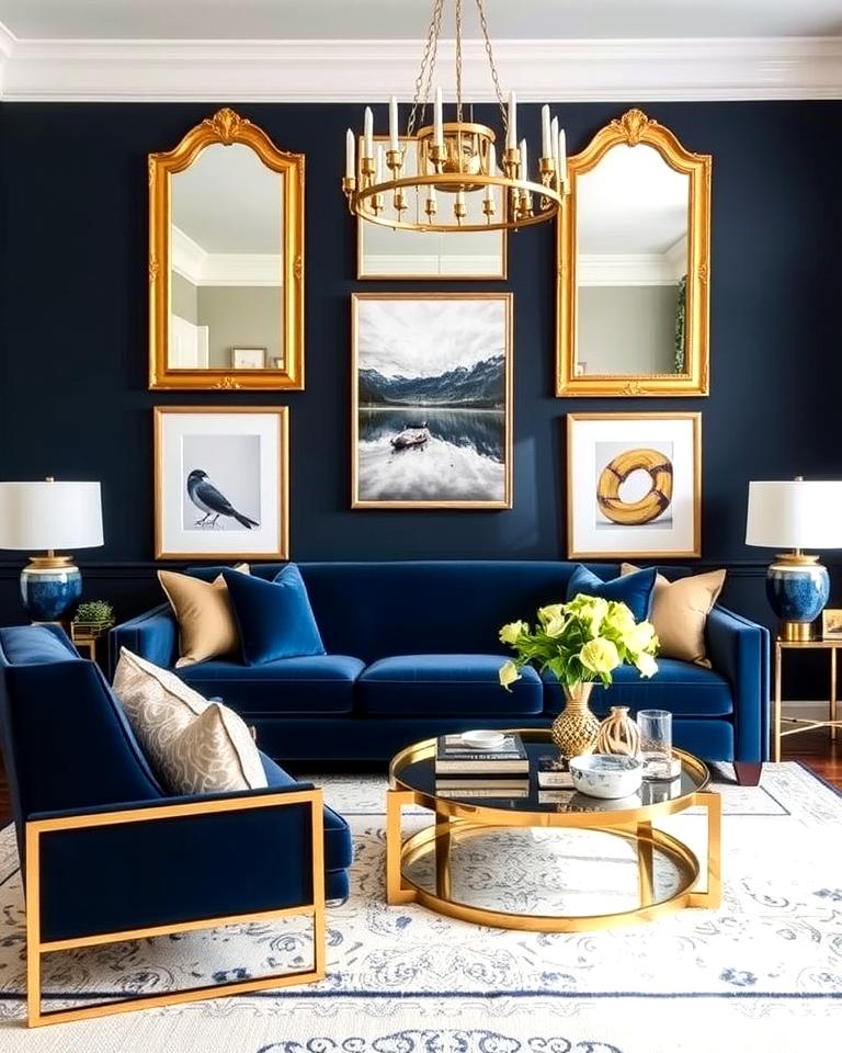 20 Navy Living Room Ideas for a Bold Statement