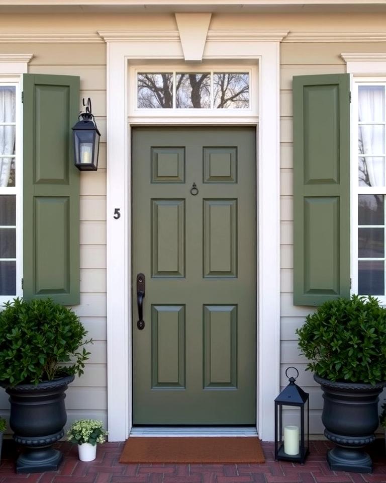 20 Stunning Dark Green Front Door Ideas for Curb Appeal
