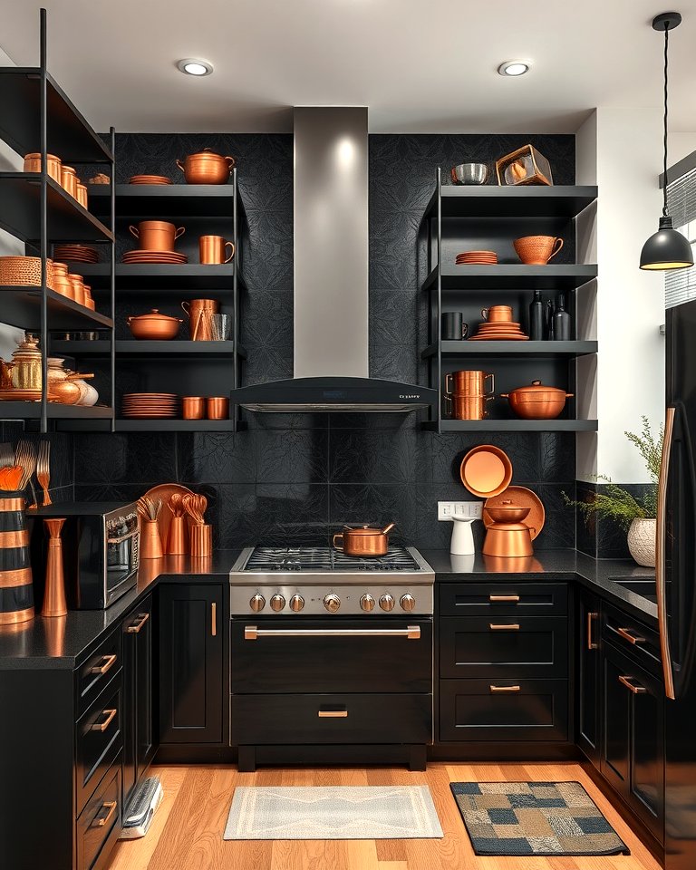 25 Black and Copper Kitchen Ideas for a Bold Look