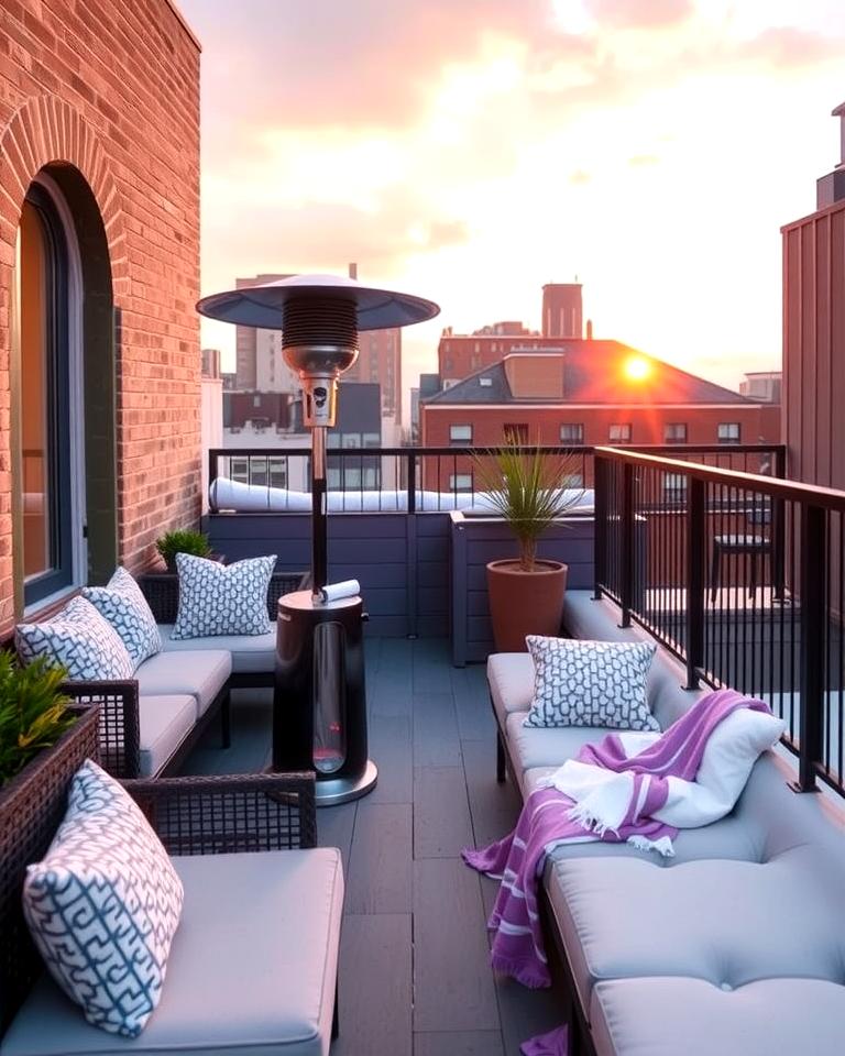 Stunning Penthouse Balcony Seating Ideas image
