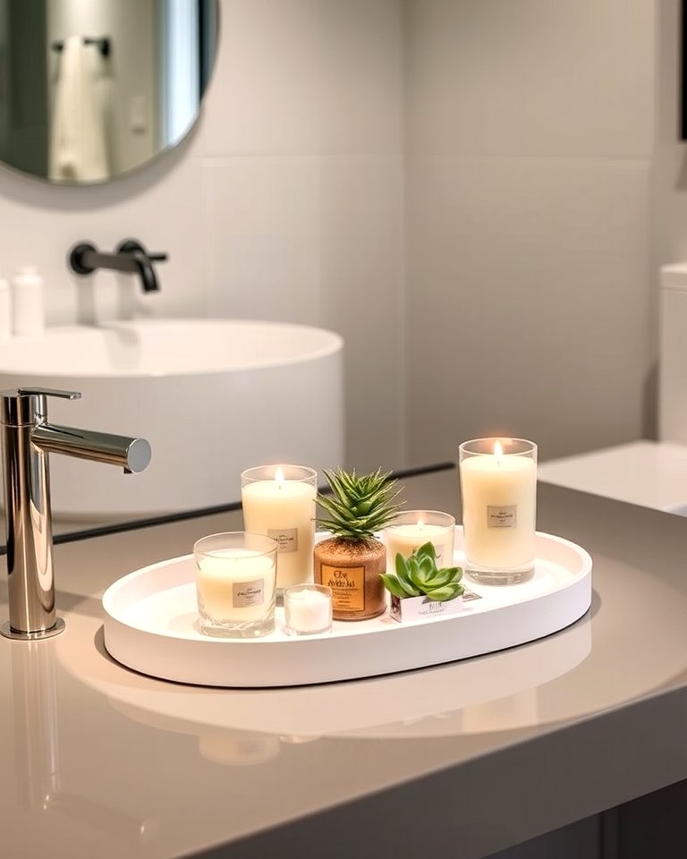 Elegant Oval Dolomite Bathroom Tray