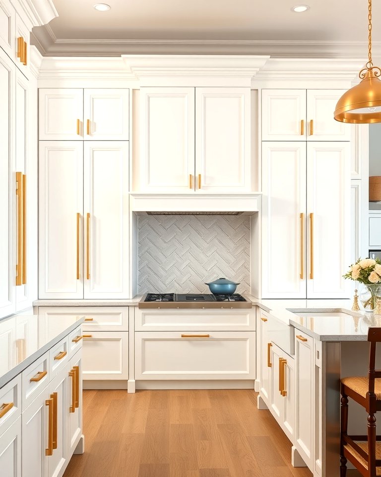 20 White Kitchen Cabinets With Gold Hardware Ideas