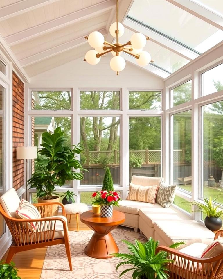 20 Mid-century Modern Sunroom Ideas for a Retro Vibe