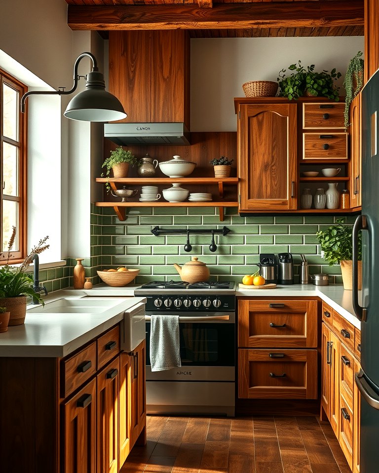 25 Chic Kitchen With Green Backsplash Ideas