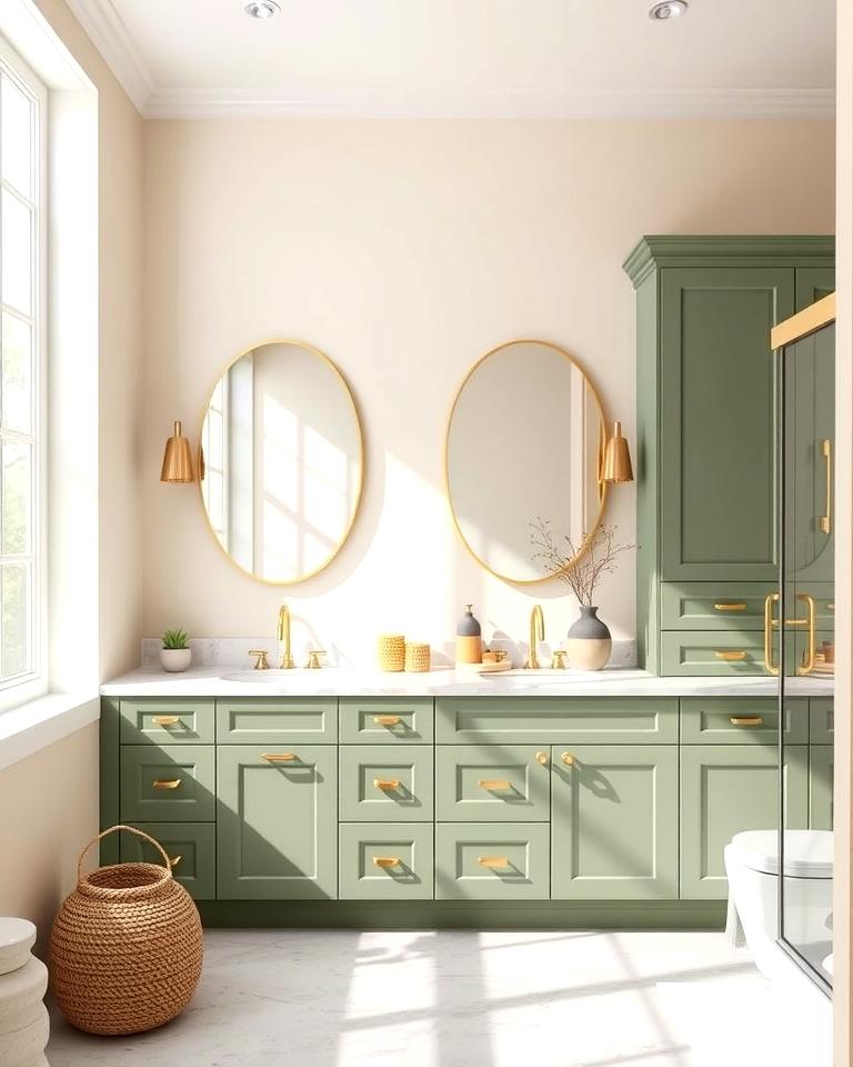 20 Elegant Sage Green and Cream Bathroom Ideas
