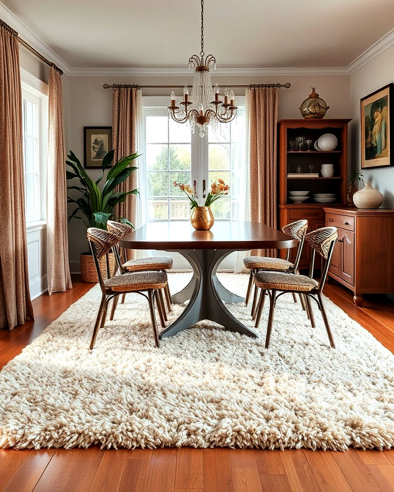 Retro Dining Rug 25 70s Dining Room Design Ideas for Retro Charm