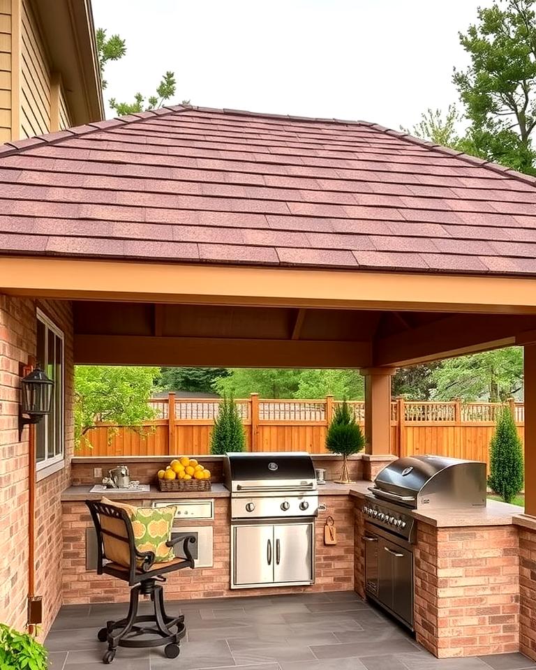 20 Outdoor Kitchen Roof Ideas for Year-Round Enjoyment