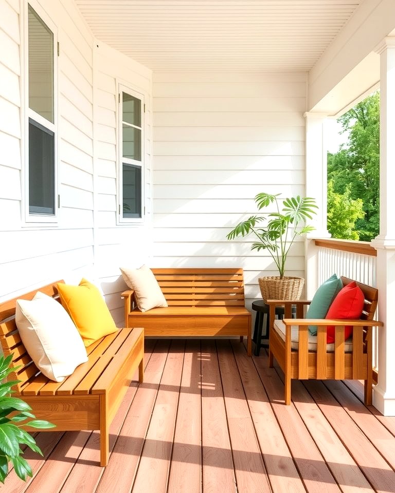 25 Front Porch Bench Ideas for a Welcoming Entrance