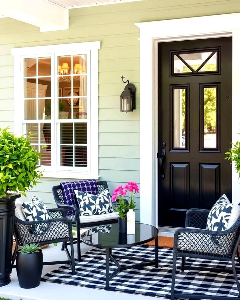 20 Sage Green House With Black Door Design Ideas