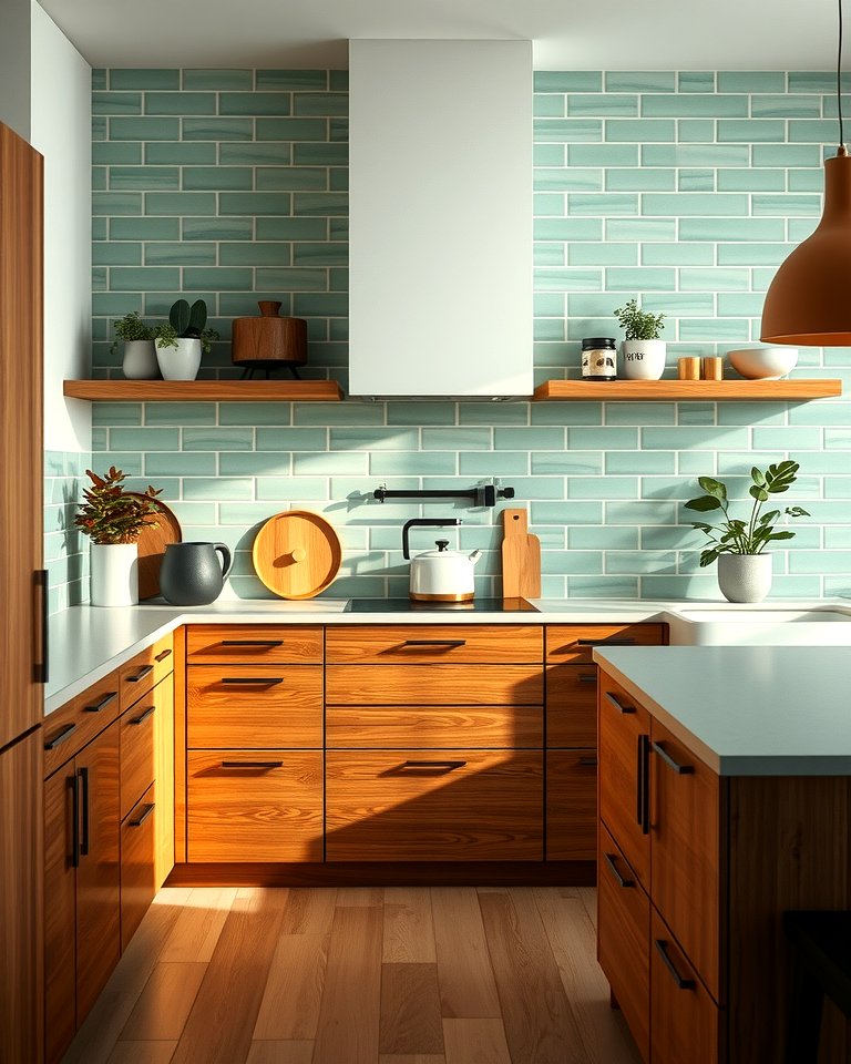 25 Chic Kitchen With Green Backsplash Ideas