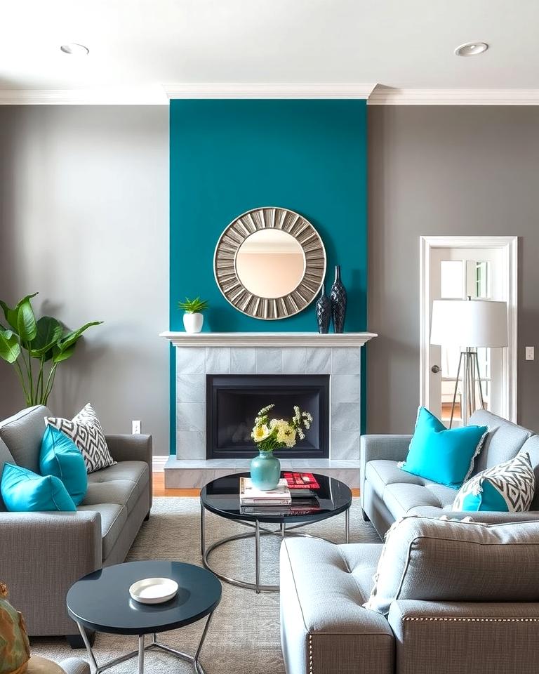 Living Room Ideas Teal And Greynull
