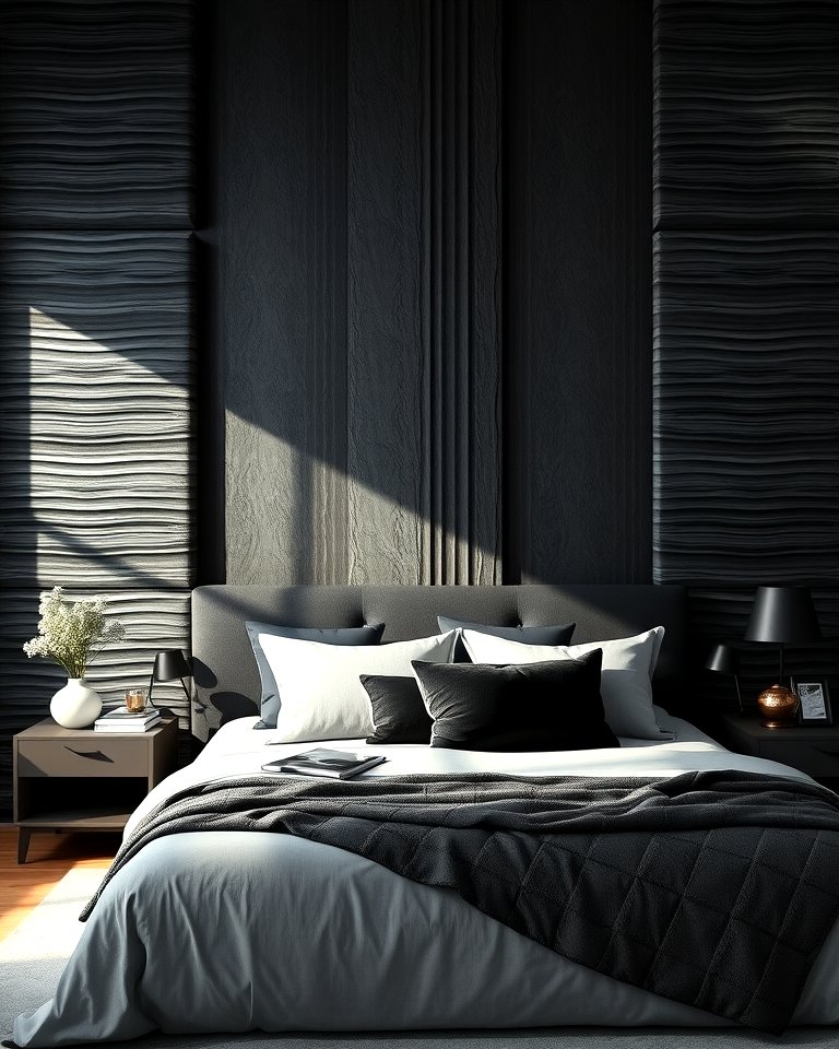 25 Black Accent Wall Bedroom Ideas for Drama