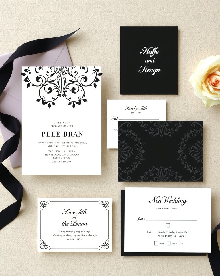 25 Black and White Wedding Ideas for Classic Elegance