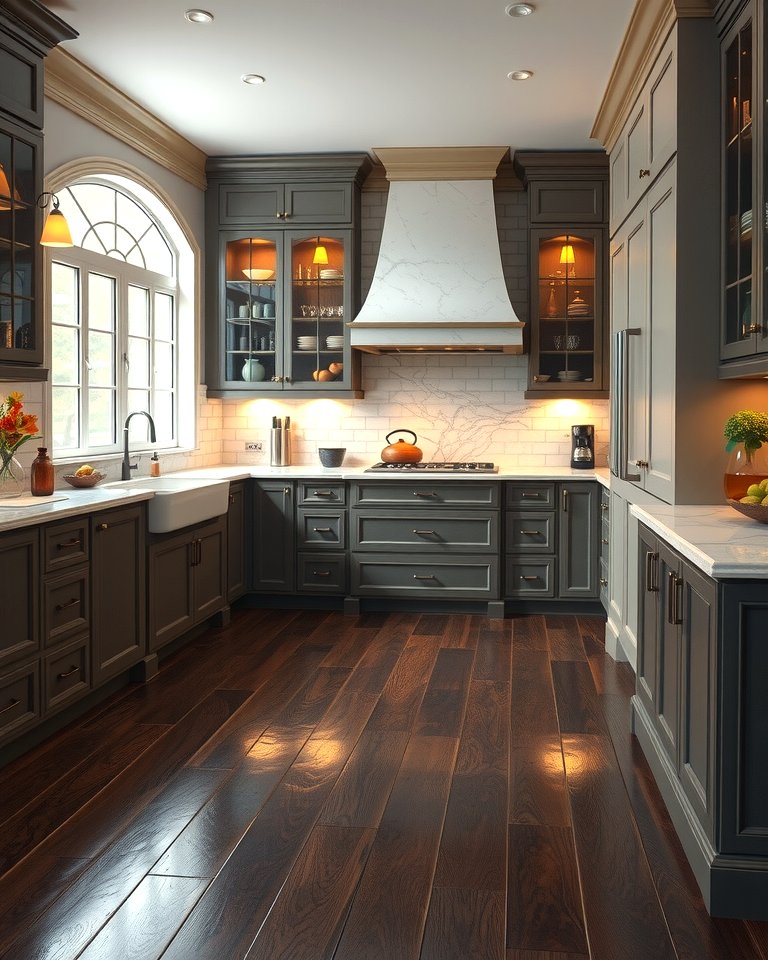 25 Kitchen With Dark Wood Floors Ideas for Elegance