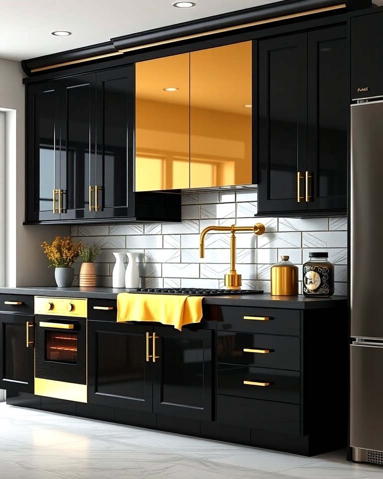 25 Black and Gold Kitchen Ideas for a Luxurious Look