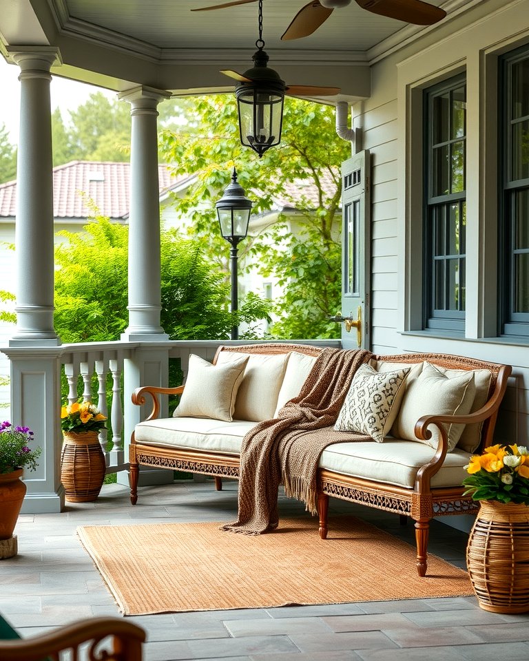 25 Front Porch Bench Ideas for a Welcoming Entrance
