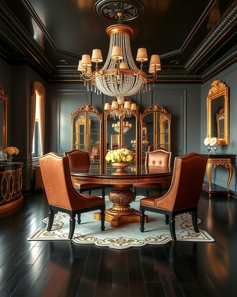 25 Dark Wood Floor Dining Room Ideas for a Classic Look
