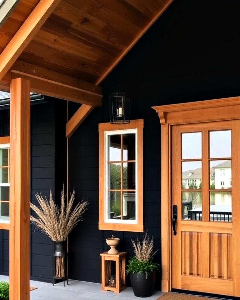 25 Black Modern Farmhouse Exterior Design Ideas