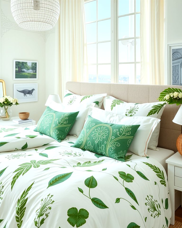 25 Green and White Bedroom Ideas for Serenity