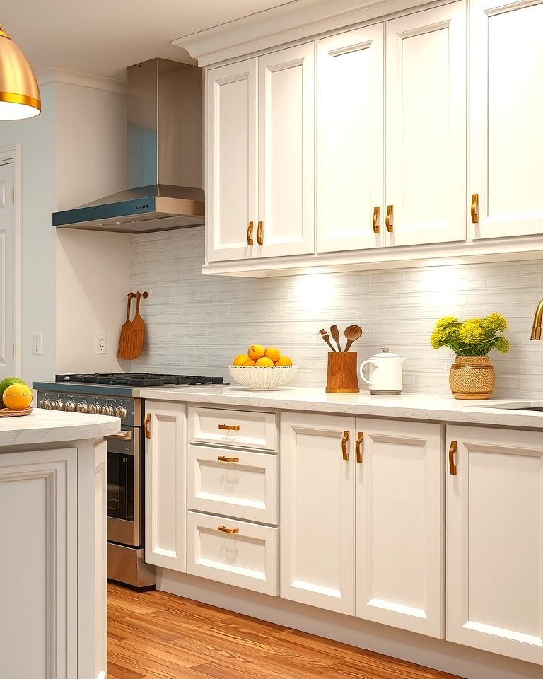 20 White Kitchen Cabinets With Gold Hardware Ideas