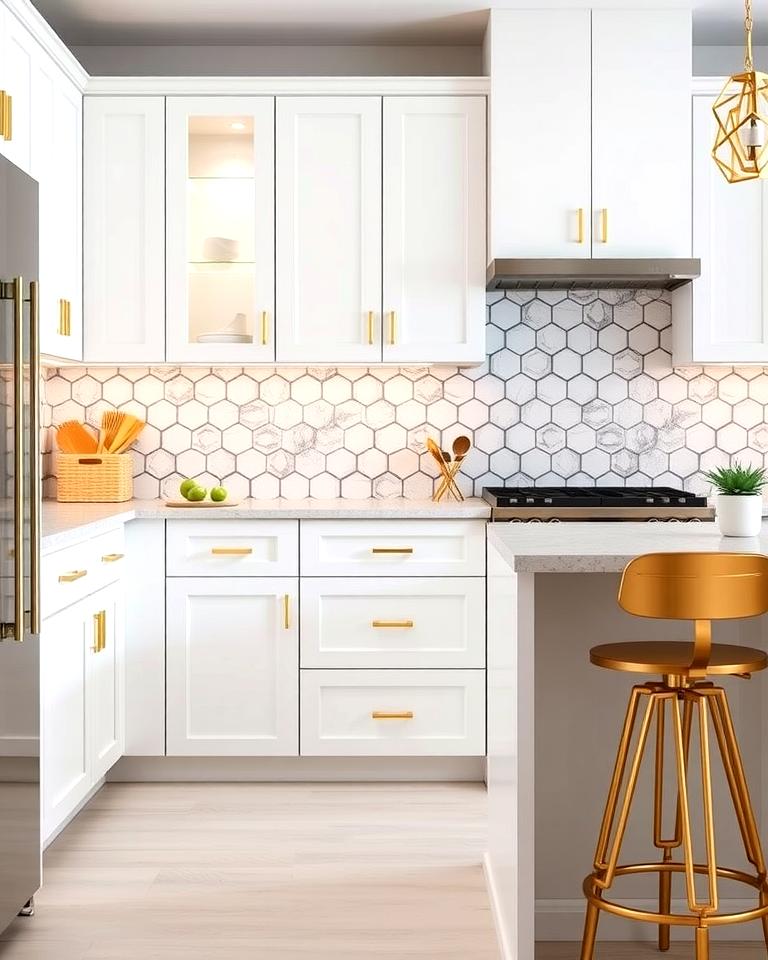 20 White Kitchen Cabinets With Gold Hardware Ideas
