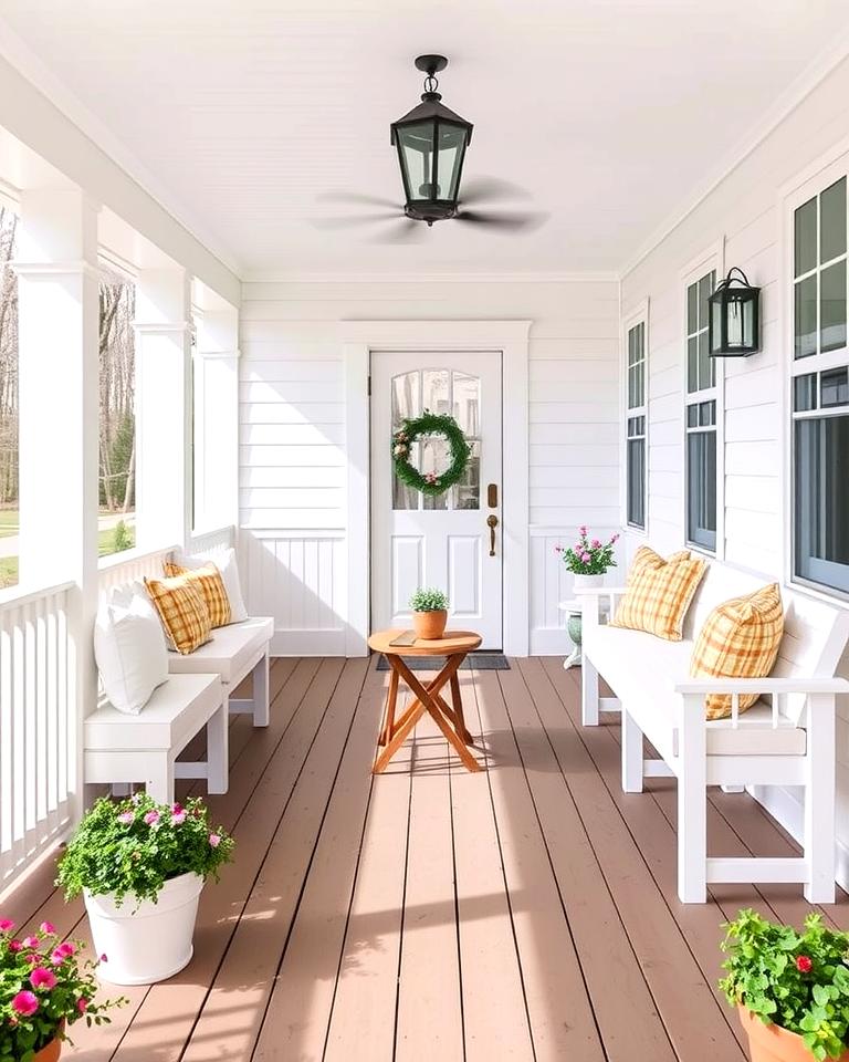 20 White Farmhouse With Wrap-around Porch Ideas