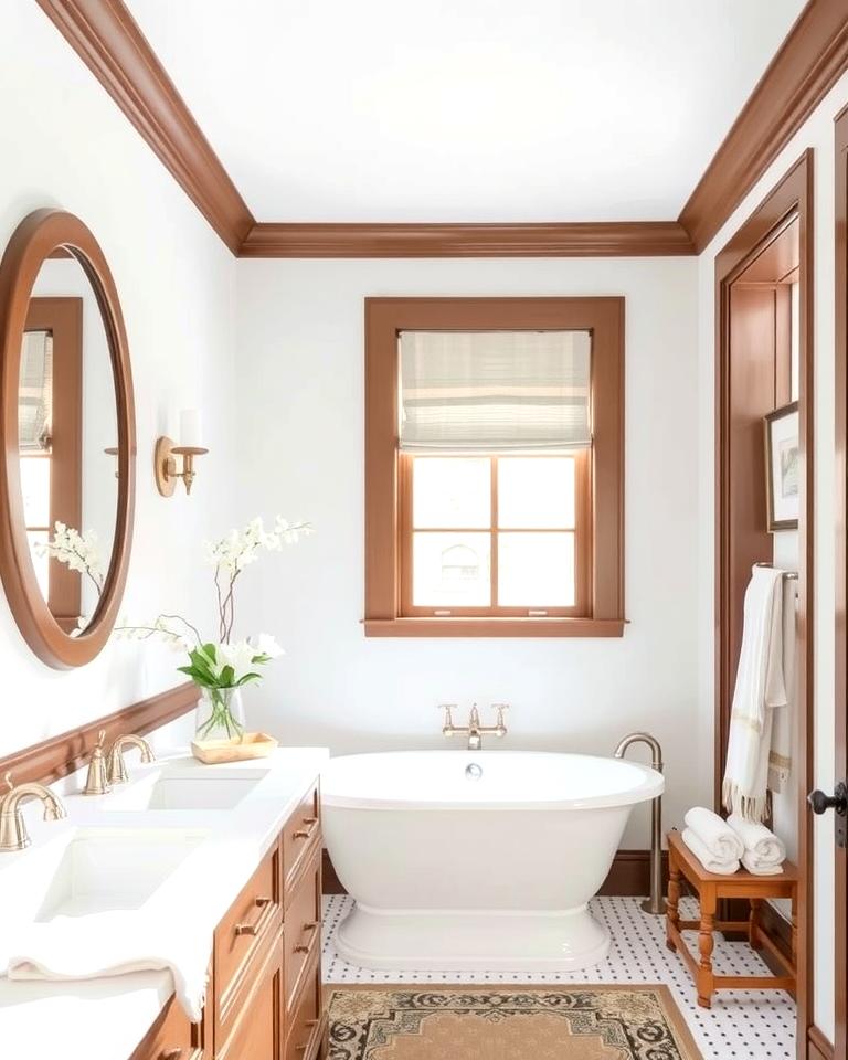 20 Timeless Brown and White Bathroom Ideas for a Clean Look