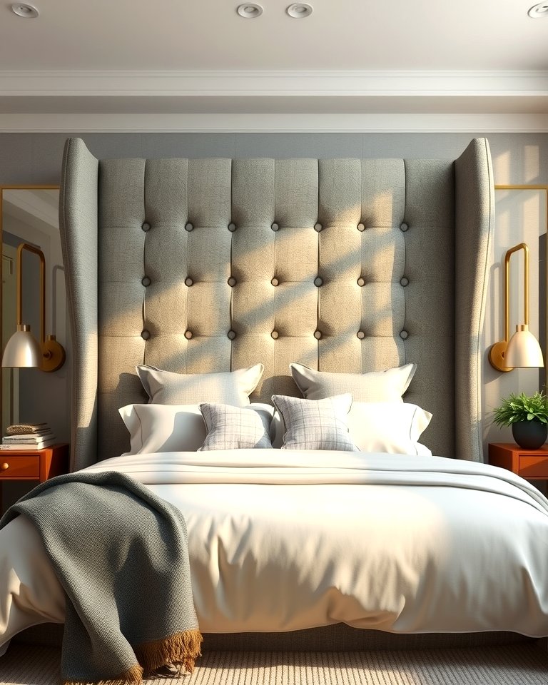 25 Elegant Grey Headboard Bedroom Ideas for a Calm Space