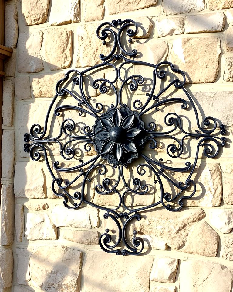 Wrought Iron Outdoor Wall Decornull