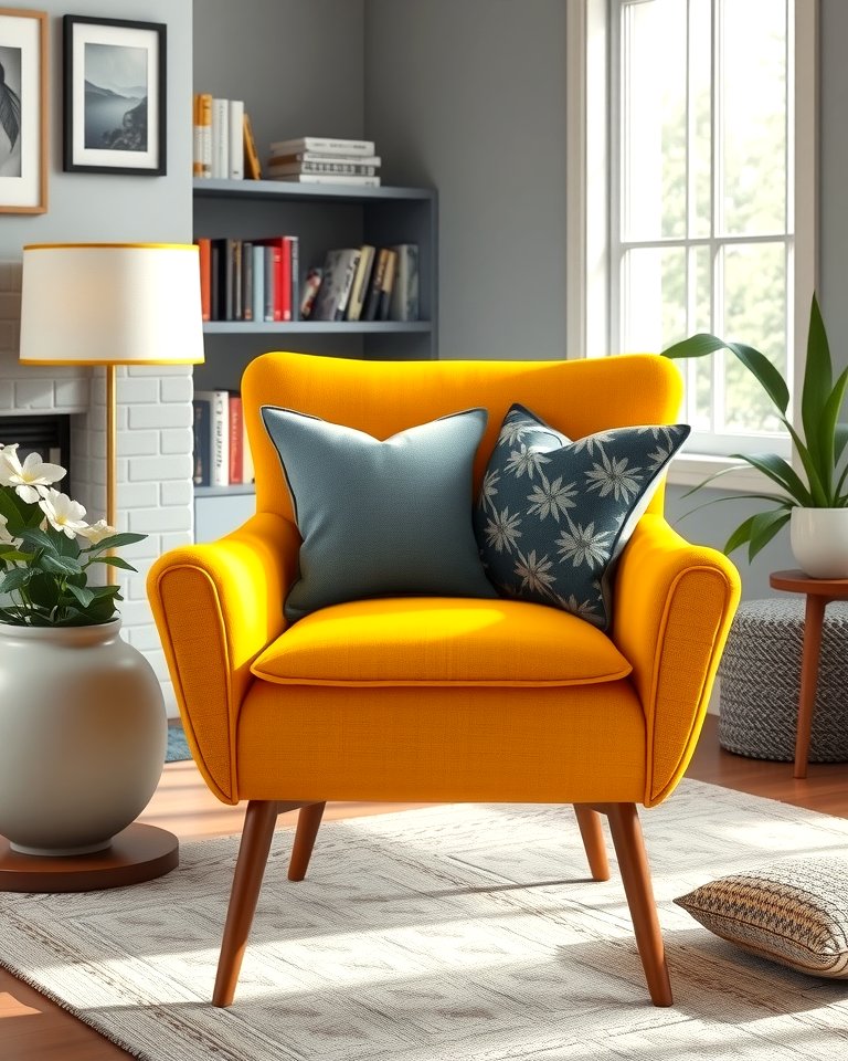 25 Grey and Yellow Living Room Ideas