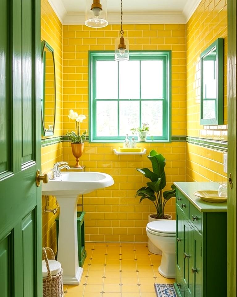 20 Yellow and Green Bathroom Ideas for a Fresh Look