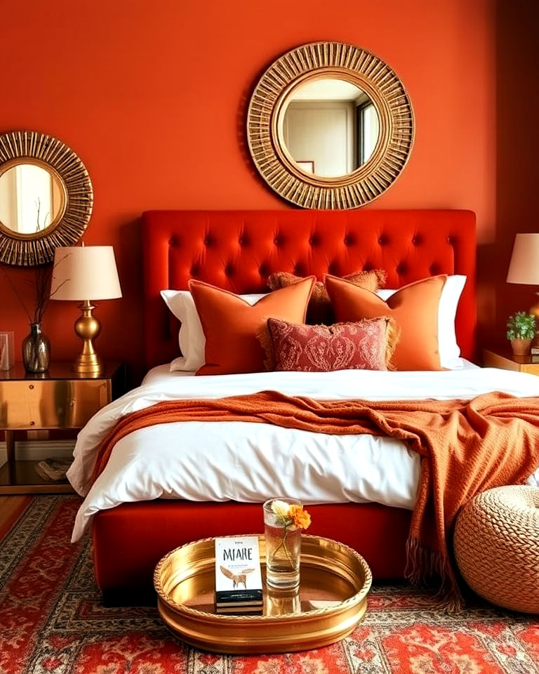 20 Boho Burnt Orange Bedroom Ideas for a Warm Ambiance