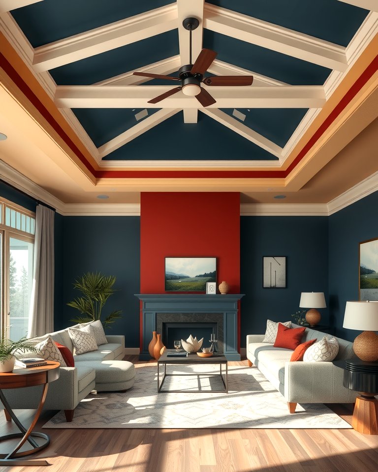 25 Stunning Living Room Vaulted Ceiling Design Ideas