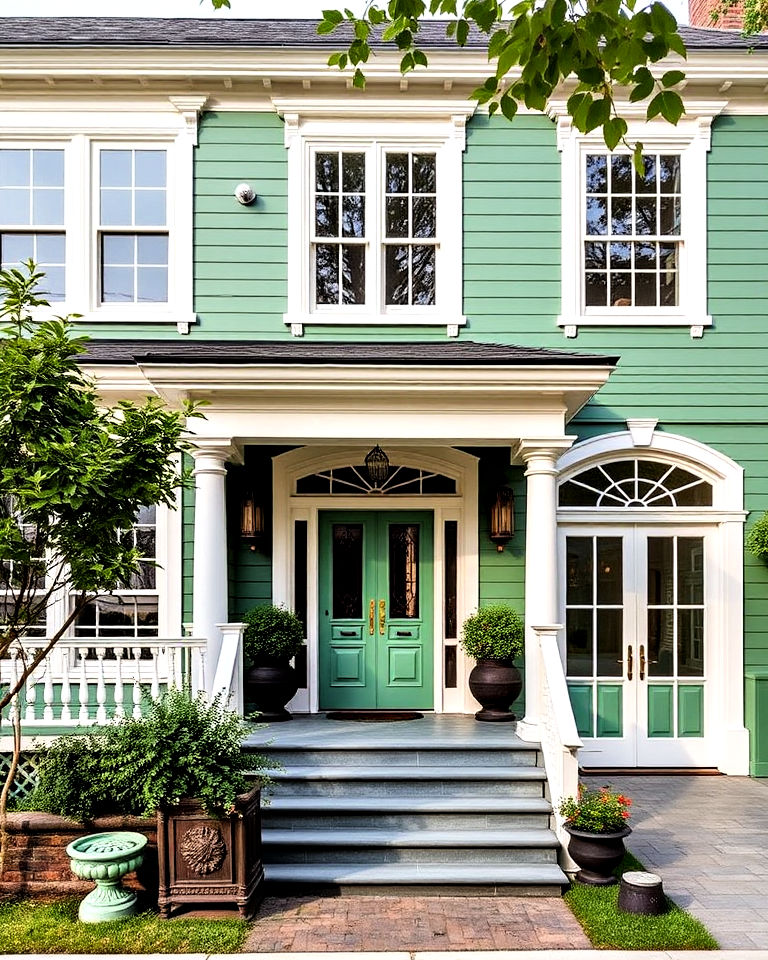 20 Light Green House Exterior Ideas for a Fresh Facade