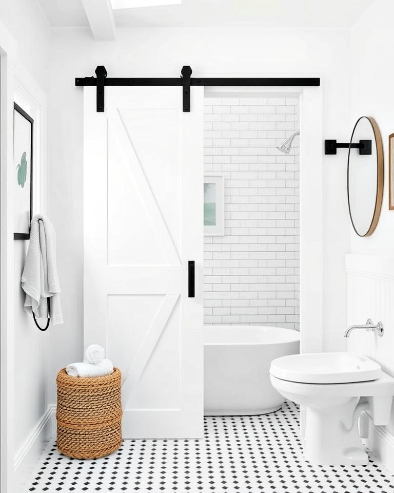 20 Bathroom Barn Door Ideas for Space Saving