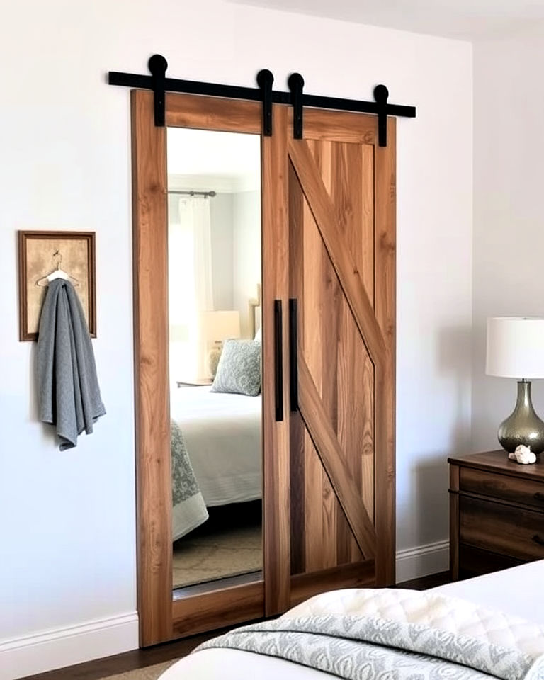 Sliding Barn Door Mirror