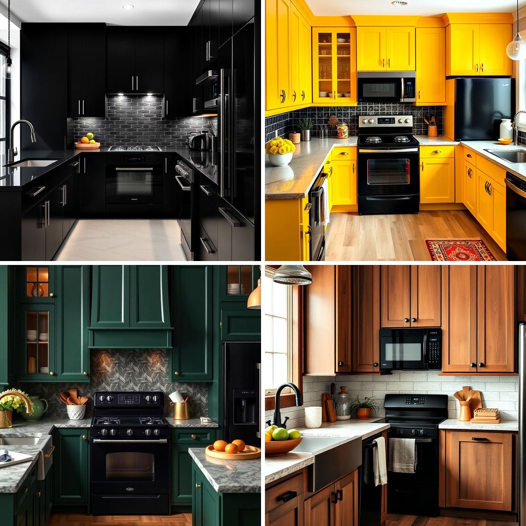 20 What Color Go With Black Appliances