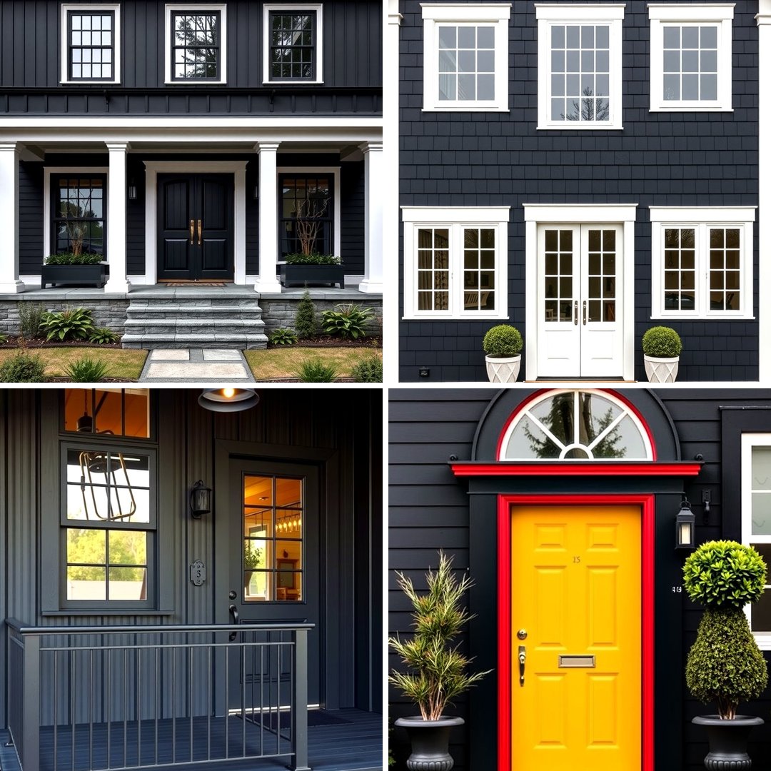 25 Black Modern Farmhouse Exterior Design Ideas