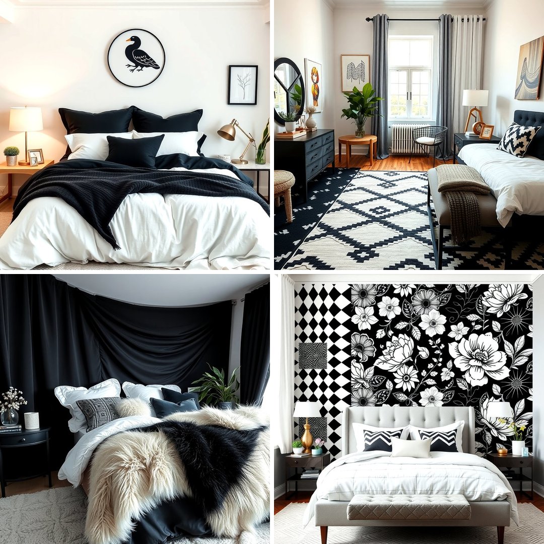 25 Black and White Bedroom Ideas for a Timeless Design