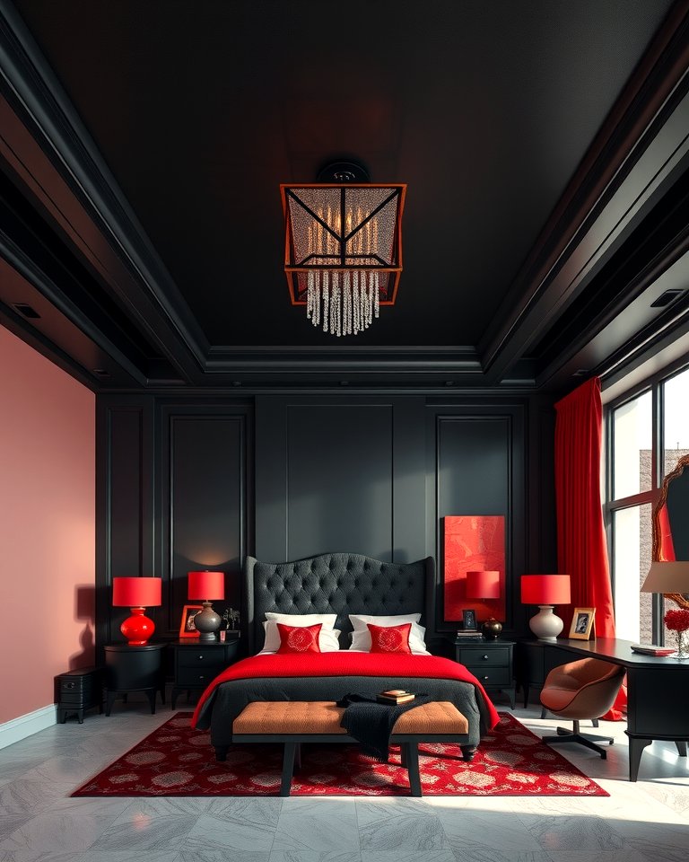 25 Red and Black Bedroom Ideas for a Dramatic Look